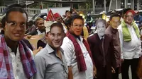 'Ahok, Anies, Agus' Wefie di KPU DKI Jakarta