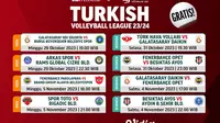 Jadwal dan Live Streaming Turkish Men's Volleyball Super Cup 2023 di Vidio