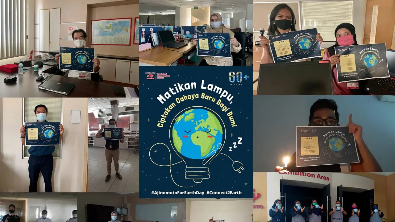 PT Ajinomoto Indonesia ambil bagian dalam memperingati kegiatan Earth Hour.
