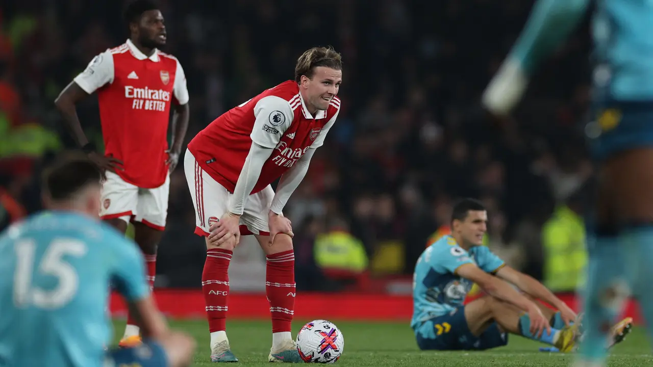 Wajah Kecewa Pemain Arsenal Setelah Ditahan Imbang Southampton di Liga Inggris