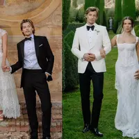 Millie Bobby Brown baru mengungkap tampilan gaun pengantin di hari pernikahannya dengan Jake Bongiovi [@miliebobbybrown @jakebongiovi]