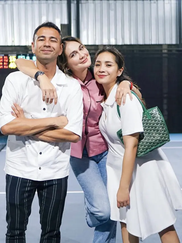 Luna Maya bersama Raffi Ahmad dan Nagita Slavina