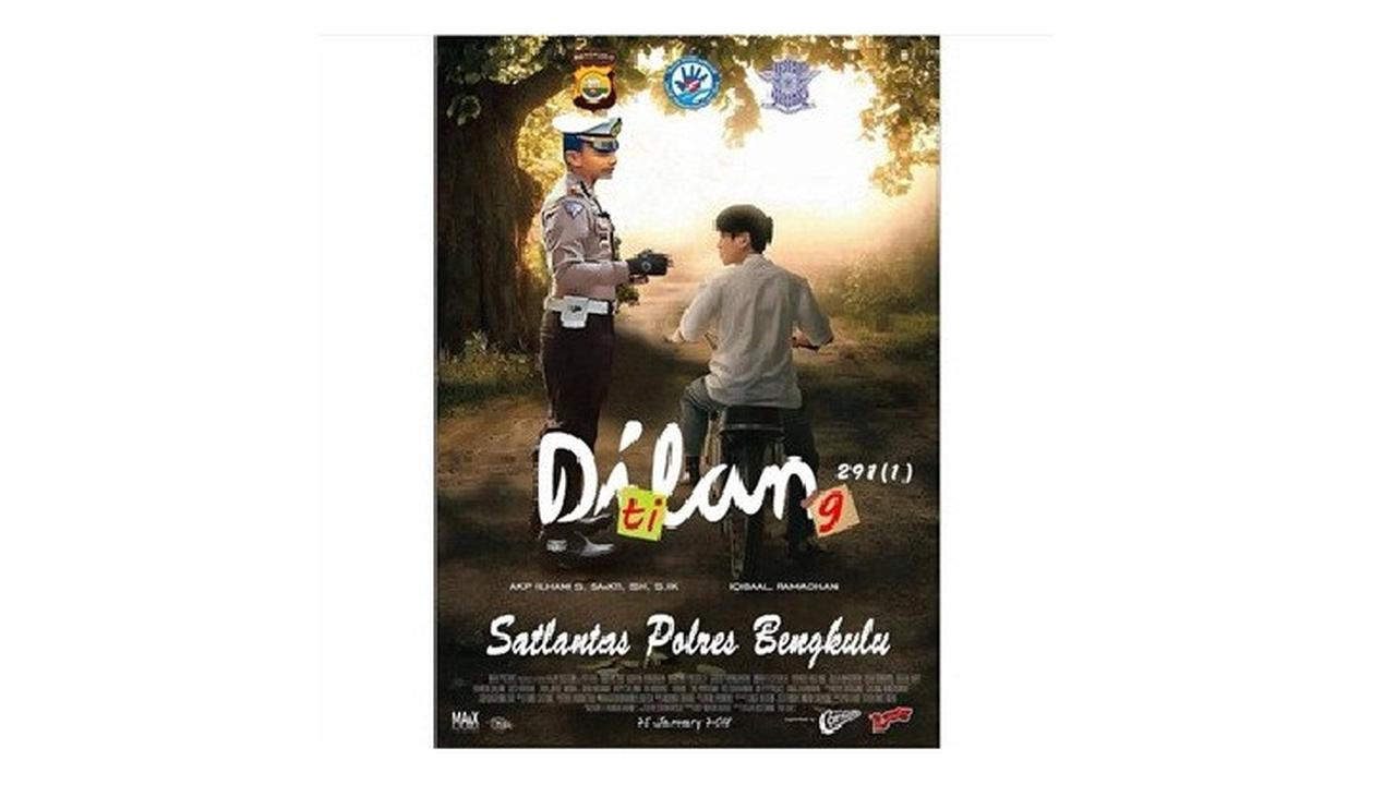 Poster film Dilan yang diedit polisi