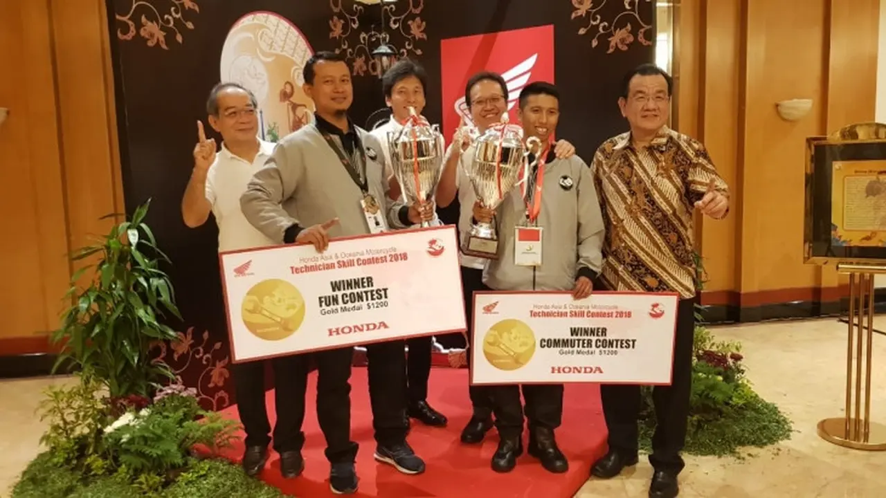 Dua teknisi Indonesia sabet juara Honda Asia-Oceania Motorcycle Technician Skill Contest 2018