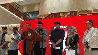 Ketua Komisi Pemilihan Umum (KPU) RI Mochammad Afifuddin saat konferensi pers di Gedung KPU Jakarta. (Liputan6.com/Ady Anugrahadi)