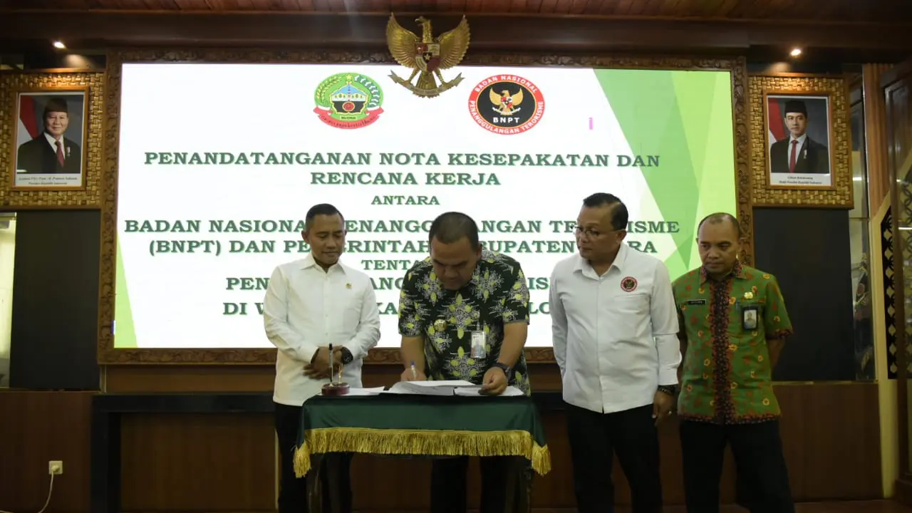 BNPT dan Pemkab Blora Teken Nota Kesepahaman Cegah Masuknya Paham Radikalisme