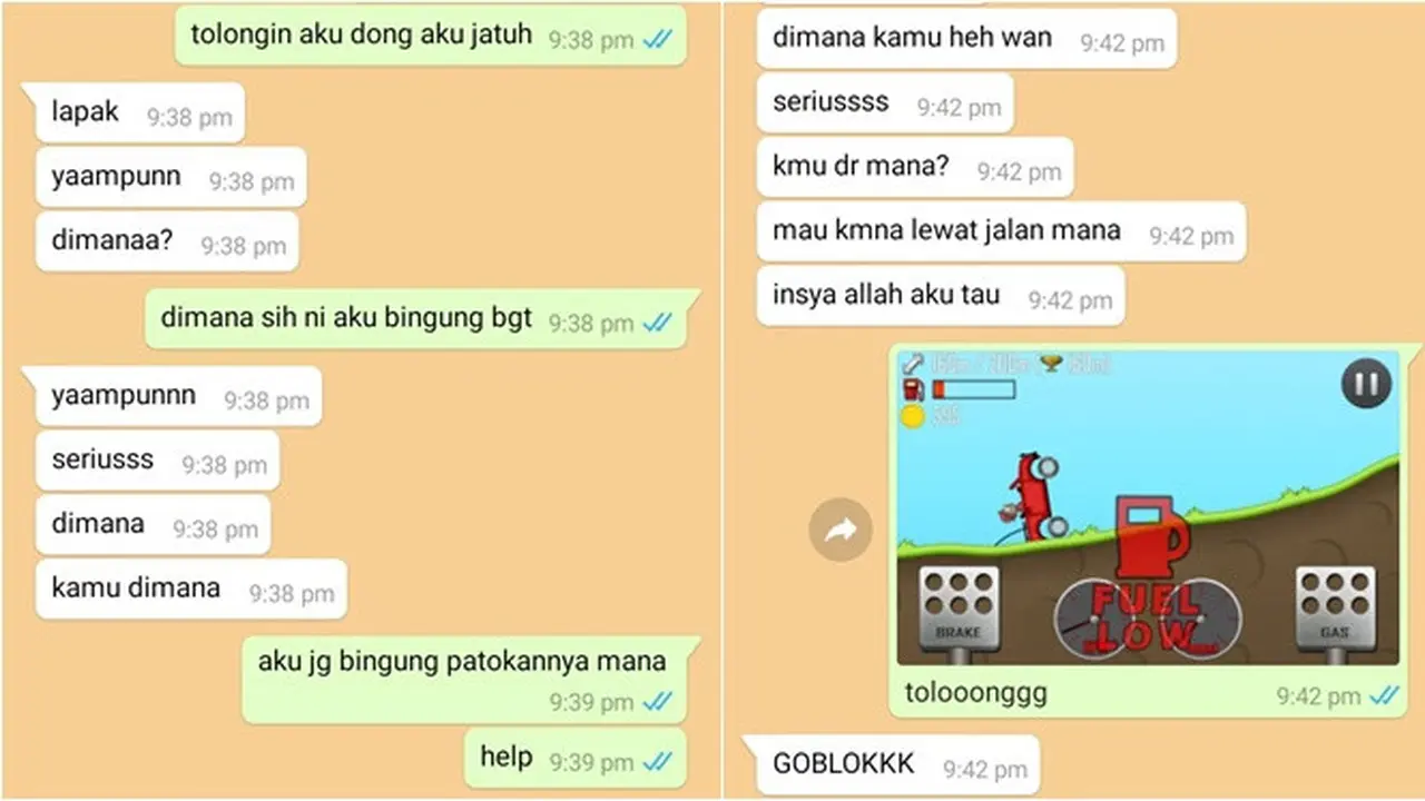 5 Chat Ngeprank Kehabisan Bensin Ini Bikin Emosi