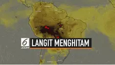 Hutan Amazon, Brazil, terbakar dan menghasilkan asap pekat hingga dapat terlihat dari luar angkasa.