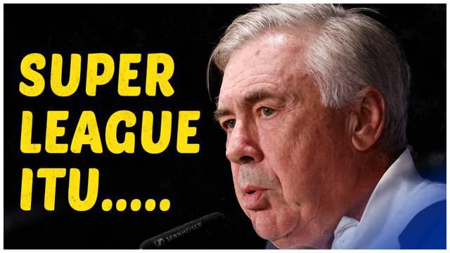 Berita video pendapat manajer Real Madrid, Carlo Ancelotti soal wacana European Super League