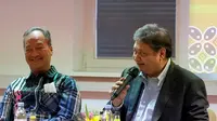 Menteri Perindustrian Agus Gumiwang Kartasasmita mendampingi Menteri Koordinator Bidang Perekonomian Airlangga Hartarto melakukan pertemuan dengan para pelajar dan diaspora asal Indonesia di Berlin, Jerman.