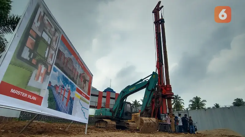 Lokasi Pembangunan Blok Tahanan Maksimum Security Di Lapas KEeas IIA Cilegon, Banten. (Jumat, 24/06/2022). (Liputan6.com/Yandhi Deslatama).