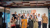 L’Oreal Indonesia dan JackLingko Luncurkan Kampanye StandUp “Melawan Pelecehan Seksual di Ruang Publik" di Stasiun BNI City pada Kamis (16/3)/Fathiyyah.