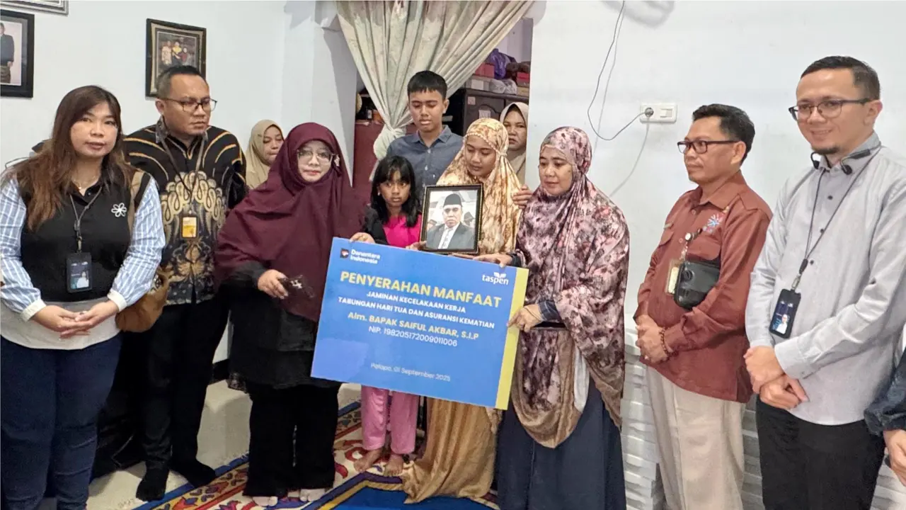 TASPEN Salurkan Manfaat JKK untuk Keluarga Korban Unjuk Rasa di Makassar