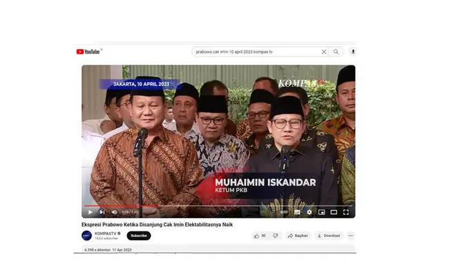 <p>Cek fakta video Cak Imin ucapkan selamat pada Prabowo</p>