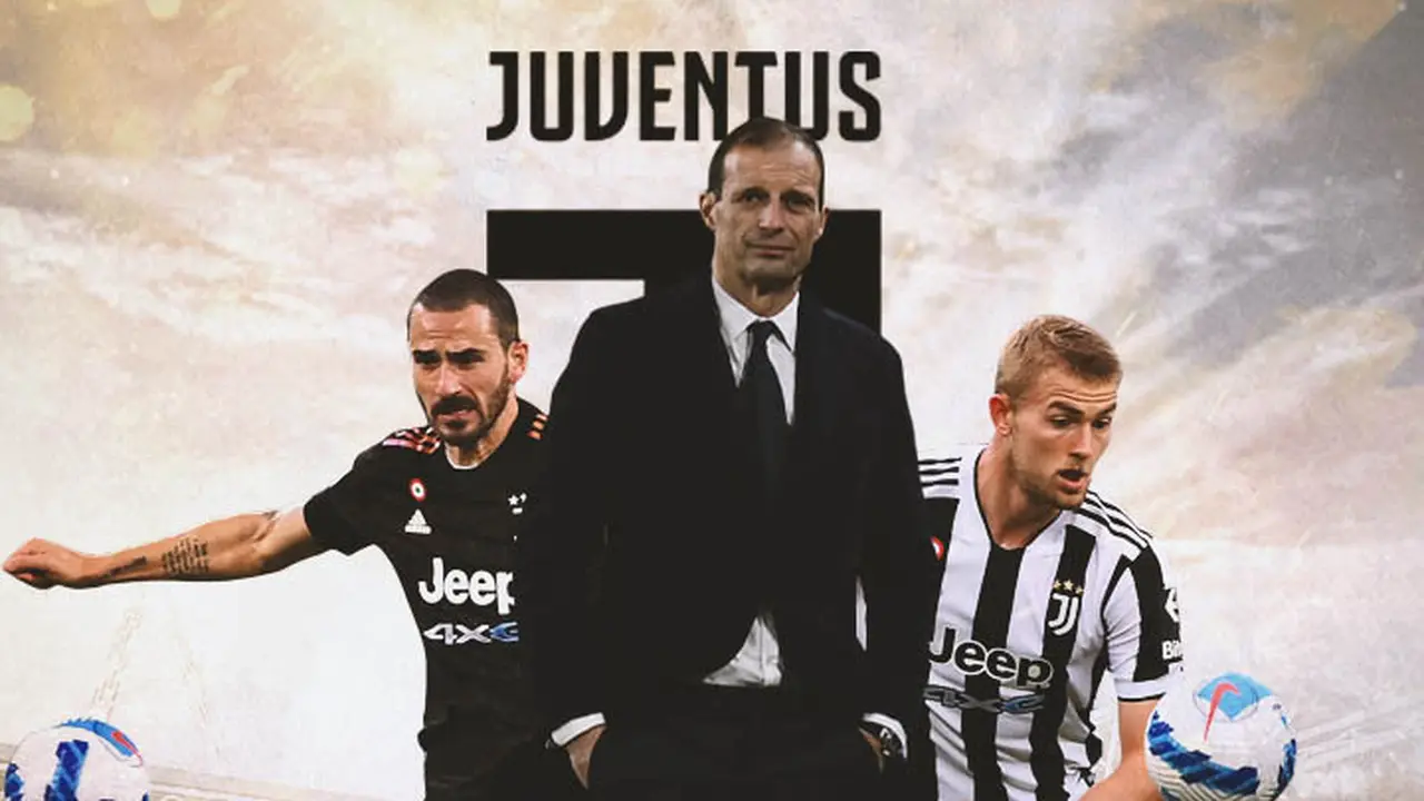 Juventus - Leonardo Bonucci, Massimiliano Allegri, Matthijs de Ligt
