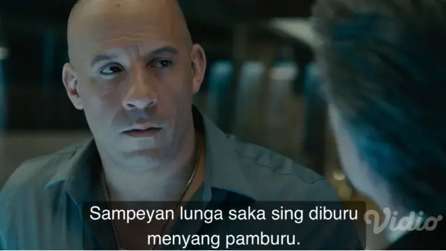 Film Fast & Furious 7 dengan subtitle bahasa Jawa. Credit: Vidio