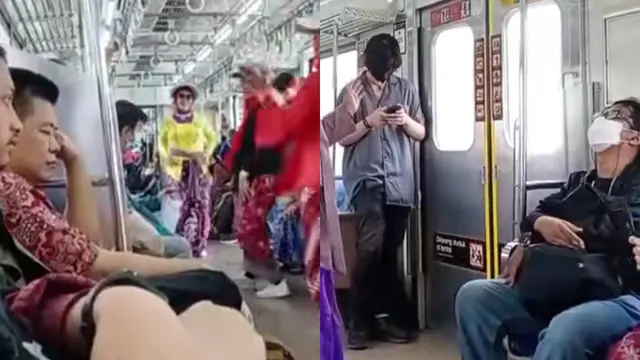 Emak-Emak Fashion Show di KRL