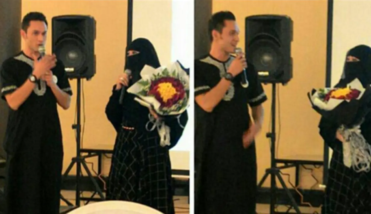 Kedekatan Indra Bruggman dan Soraya Abdullah mengundang banyak tanya. Namun tak sedikit pula yang mendoakan rumah tangga mereka. (via instagram/@umm_shaheed_jannah)