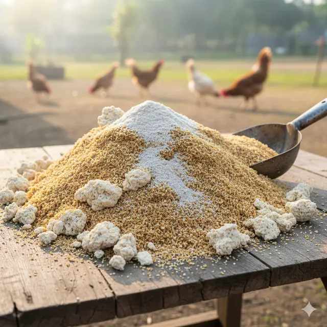 Racikan Pakan Ayam Kampung Agar Cepat Besar dan Sehat (Foto: Gemini AI)