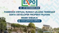 Pinhome bekerjasama dengan BNI Syariah menyelenggarakan virtual event bertajuk Hasanah Griya Expo 2020.