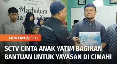 Memasuki bulan Suci Ramadan, Yayasan Pundi Amal Peduli Kasih melalui SCTV Cinta Anak Yatim kembali memberikan bantuan. Kali ini bantuan diberikan kepada Yayasan Amal Baiturrahman di Kota Cimahi, Jawa Barat.