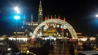 Pasar Natal Rathaus di Wina. (Liputan6.com/Reza Khomaini)
