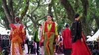 Pagelaran Fashion Show Banyuwangi Batik Festival (BBF) 2024 di hutan Djawatan (Istimewa)