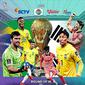 Banner Brasil vs Korea Selatan di Babak 16 Besar Piala Dunia 2022. (foto: IG @sctv.sports)