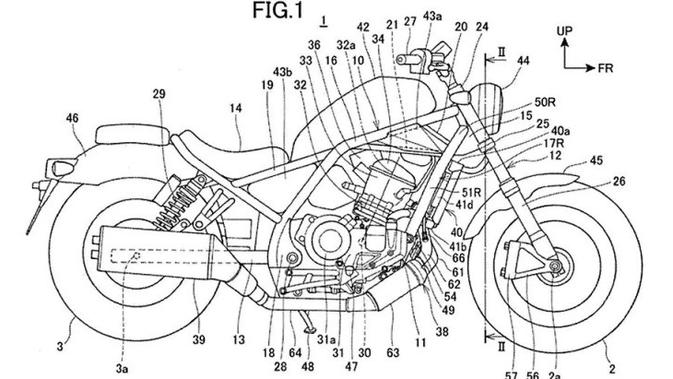 Penampakan Gambar  Paten yang  Diyakini Honda Rebel 1 100 Cc 