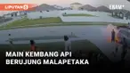 Asyik Main Kembang Api, Pemuda Ini Malah Hancurkan Halaman Rumah