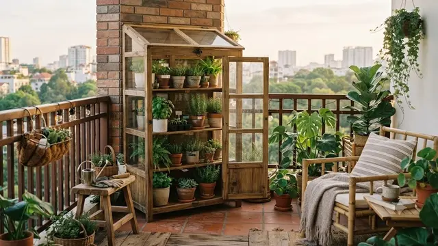 Greenhouse Kayu Bernuansa Natural (AI Generated)