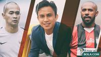 Ilham Jayakesuma, Kurniawan Dwi Yulianto, dan Boaz Solossa (Bola.com/Adreanus Titus)
