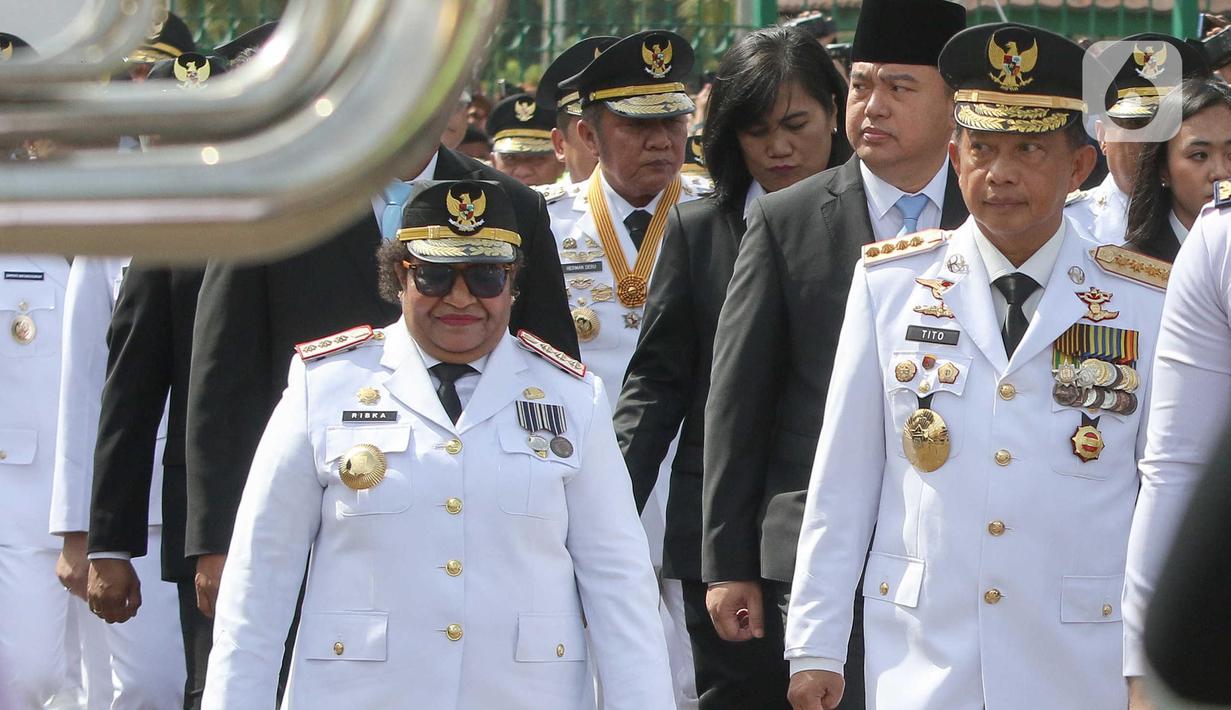 Prosesi pelantikan dan pengucapan sumpah janji dipimpin langsung Presiden Prabowo Subianto. (Liputan6.com/Herman Zakharia)