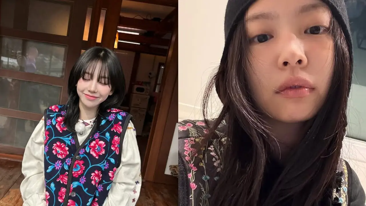 Potret Jennie Blackpink dan Karina Aespa. (Instagram/ katarinabluu - jennierubyjane)
