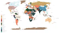 World Map Google Words