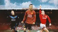 Manchester United - Park Ji-sung, Cristiano Ronaldo, Eric Cantona (Bola.com/Lamya Dinata/Adreanus Titus)