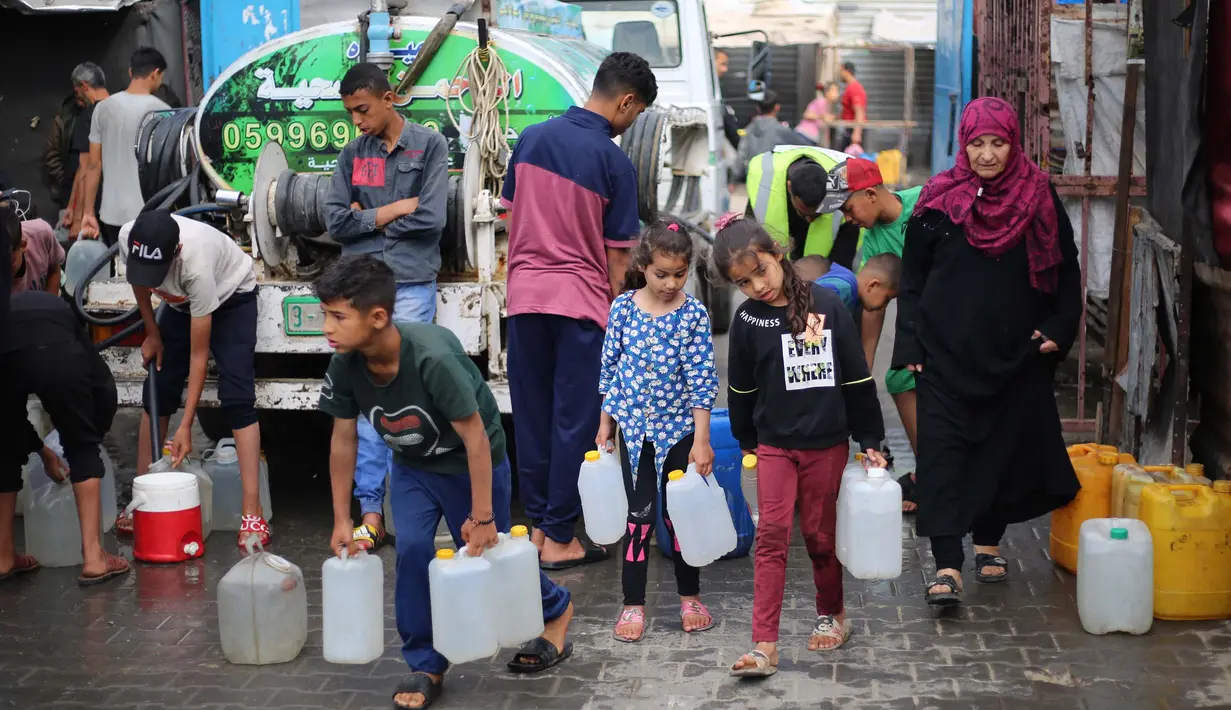 Pemerintah Israel menyatakan kebijakan itu untuk menekan kelompok Hamas agar membebaskan para sandera yang masih ditahan. (Eyad BABA/AFP)