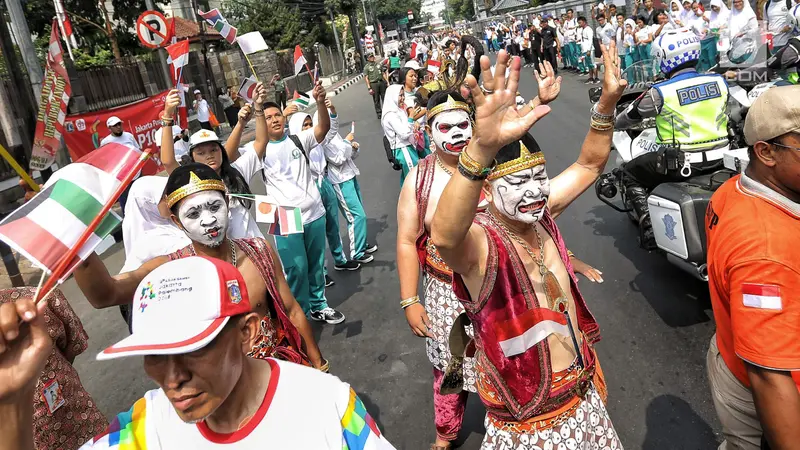Wayang Orang Ramaikan Pawai Obor Asian Games 2018