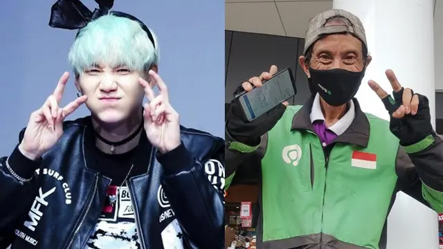 7 Potret Driver Ojol Babeh Ary Bergaya Ala Suga BTS Ini Curi Perhatian