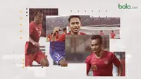 3 pemain sayap Timnas Indonesia: Andik Vermansyah, Febri Haryadi dan Irfan Jaya. (Bola.com/Dody Iryawan)