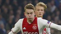Bek Ajax Amsterdam asal Belanda Matthijs de Ligt. (AP Photo/Peter Dejong)
