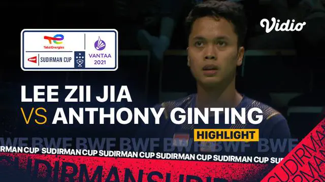Berita video highlights laga tunggal putra pada babak perempat final Piala Sudirman 2021 antara Tim Indonesia melawan Malaysia, di mana Anthony Ginting menelan kekalahan, Jumat (1/10/2021) malam hari WIB.