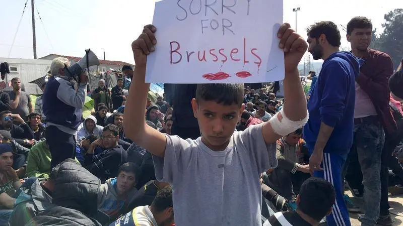 Pascabom Belgia, Ada Foto Bocah Bawa Plakat "Sorry for Brussels"