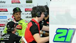 Pembalap Pertamina Enduro VR46, Franco Morbidelli bersiap dalam tes pramusim MotoGP 2025 di Sirkuit Sepang, Malaysia, Rabu (05/02/2025). (AFP/ Mohd Rasfan)