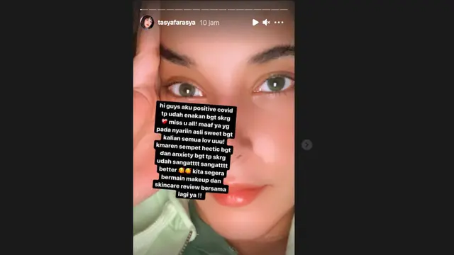 Tasya Farasya Umumkan Positif Covid-19, Tertular dari Asisten Rumah Tangganya