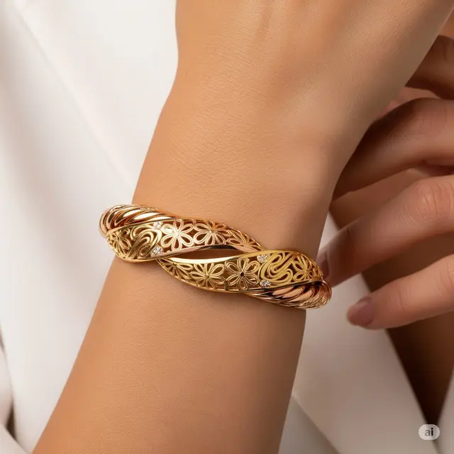 Kombinasi Rose Gold & Emas Kuning