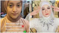 Perubahan Wajah Wanita Usai di Makeup Ini Manglingi. (Sumber: TikTok/@munifahmakeup)