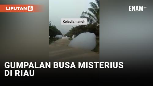 VIDEO: Bukan Awan Jatuh, Ternyata Ini Gumpalan Busa Misterius di Riau