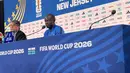 Pemain Prancis, N’Golo Kante, memberikan keterangan saat sesi konferensi pers di Metlife Stadium, New Jersey, Senin (15/6/2026). Prancis akan menghadapi Senegal pada laga Grup I Piala Dunia 2026 Rabu (17/6/2026) dini hari WIB. (Bola.com/Hery Kurniawan)