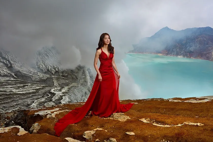 Berikut kisah aktris Korea yang menjelah ekstrem di Gunung Ijen dengan menggunakan perawatan kulit dari SK-II.